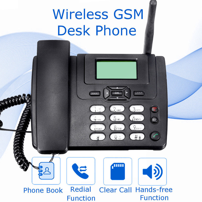 Teléfono Inalámbrico De Escritorio Tarjeta SIM GSM Móvil Oficina Hogar Casa  Residencial Wireless